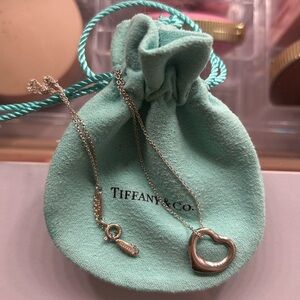 Tiffany & Co. Elsa Peretti Silver Open Heart Pendant